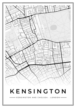 Kensington Street Map Poster