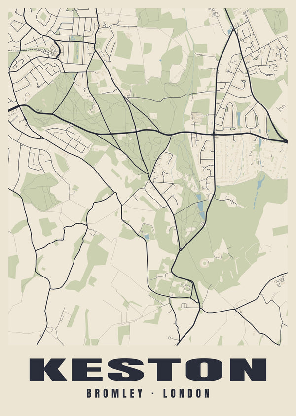 Keston Heritage Street Map Poster