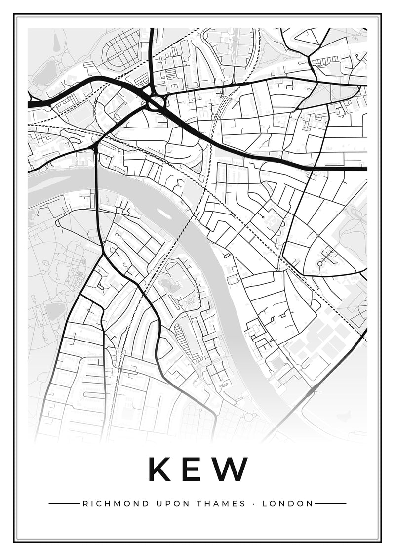 Kew Street Map Poster