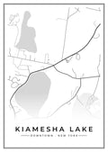 Street map poster of downtown Kiamesha Lake, New York