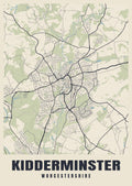 Street map poster of Kidderminster, Worcestershire