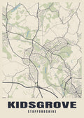 Street map poster of Kidsgrove, Staffordshire