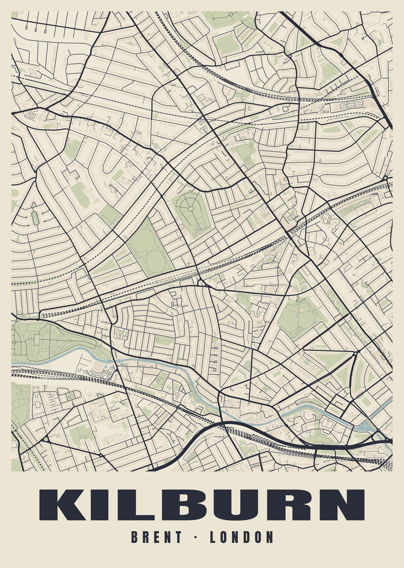 Kilburn Heritage Street Map Poster