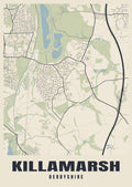 Street map poster of Killamarsh, Derbyshire