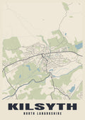 Street map poster of Kilsyth, North Lanarkshire