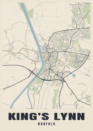 King's Lynn Street Map Poster