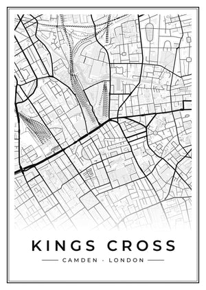Kings Cross Street Map Poster