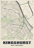 Street map poster of Kingshurst, West Midlands
