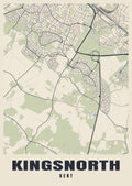 Street map poster of Kingsnorth, Kent