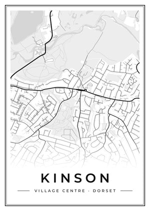 Kinson Village Centre Street Map Poster