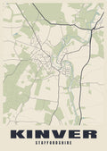 Street map poster of Kinver, Staffordshire