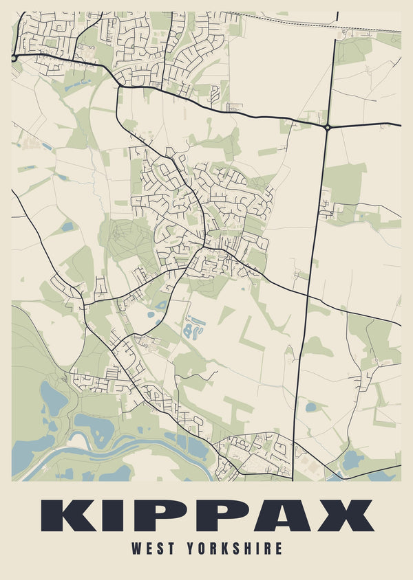 Kippax Street Map Poster