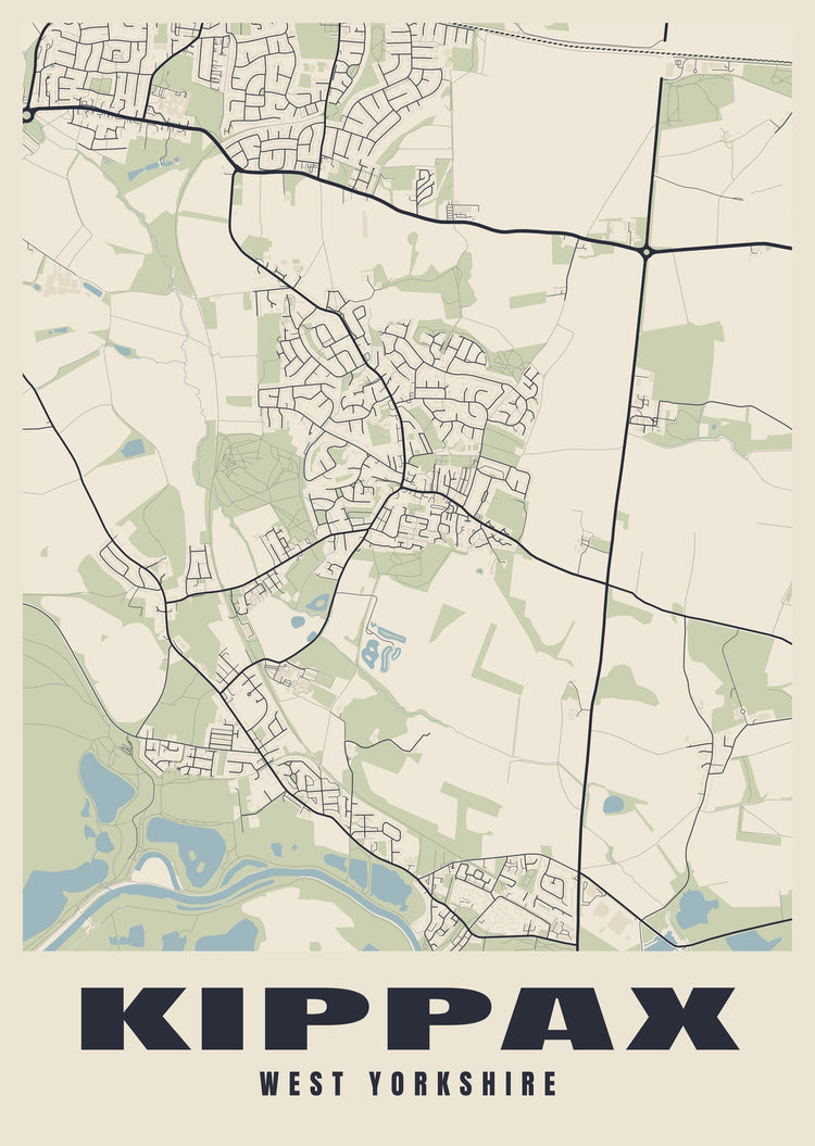 Kippax Street Map Poster