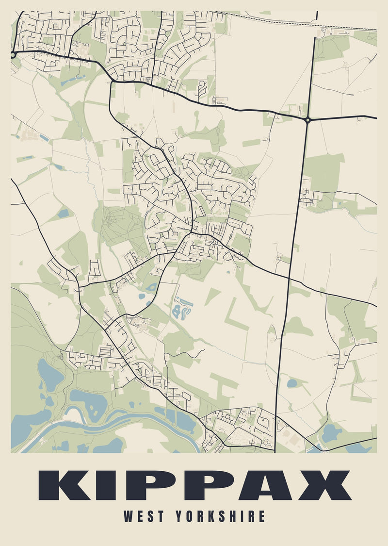 Kippax Street Map Poster