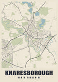 Street map poster of Knaresborough, North Yorkshire