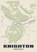 Street map poster of Knighton, Shropshire