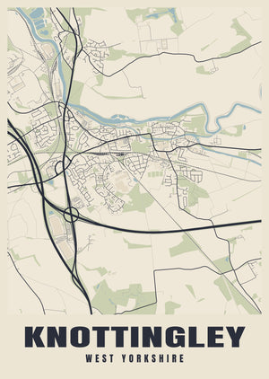 Knottingley Street Map Poster