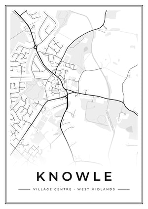 Knowle Village Centre Street Map Poster