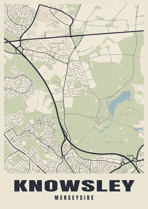 Knowsley Street Map Poster