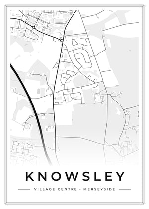 Knowsley Village Centre Street Map Poster