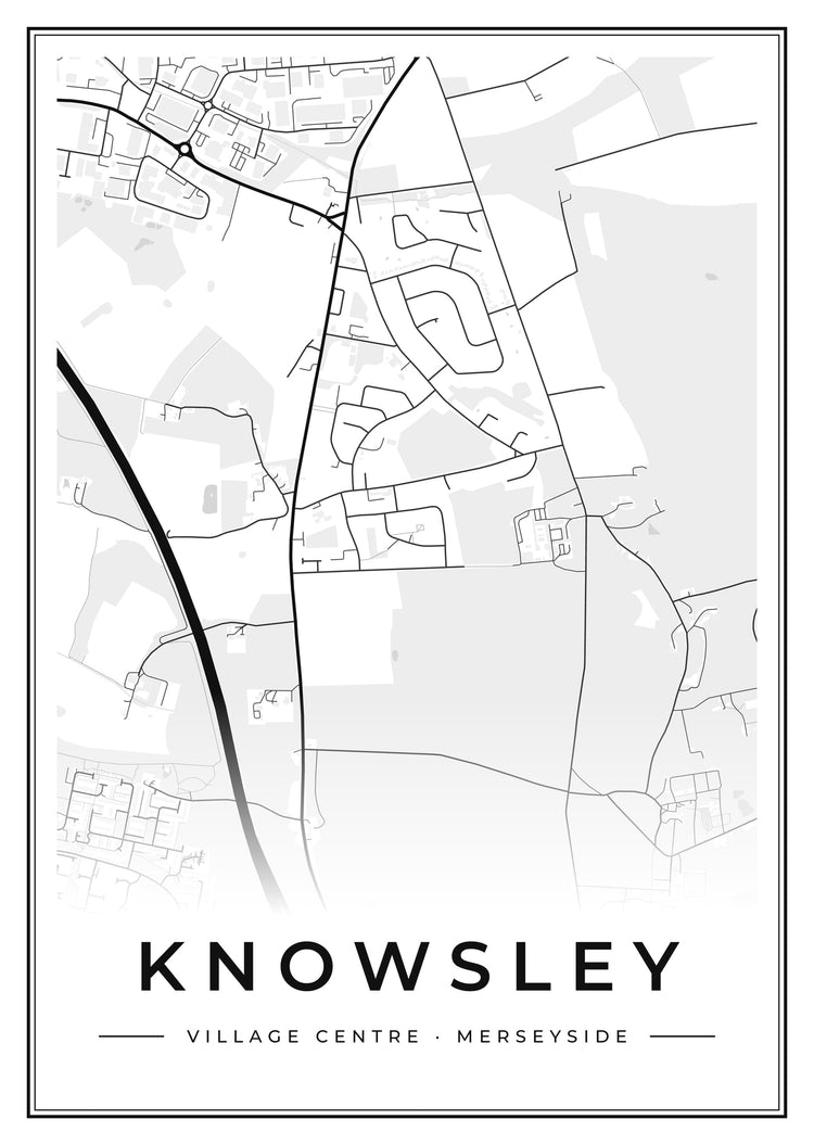 Knowsley Village Centre Street Map Poster