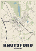 Street map poster of Knutsford, Cheshire