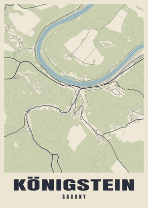 Königstein Street Map Poster