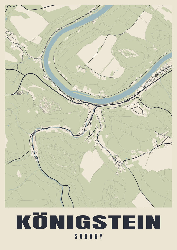 Königstein Street Map Poster