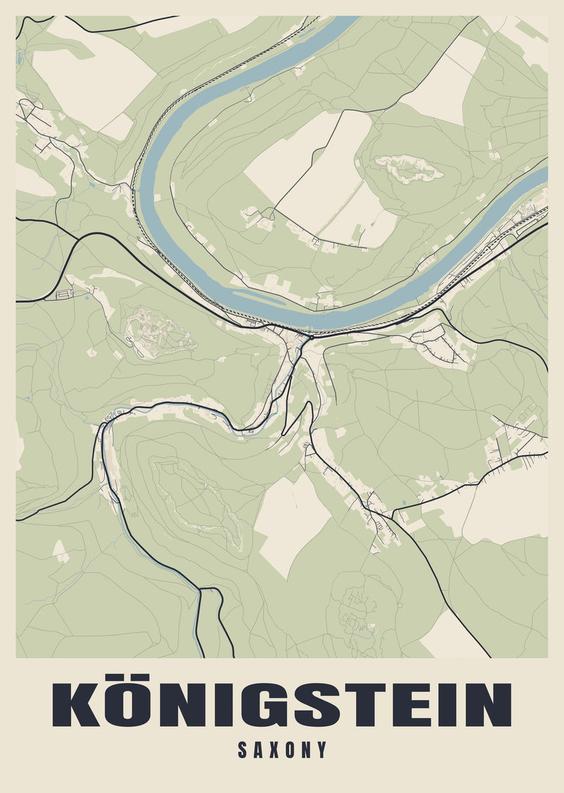 Königstein Street Map Poster