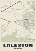 Street map poster of Laleston, Bridgend