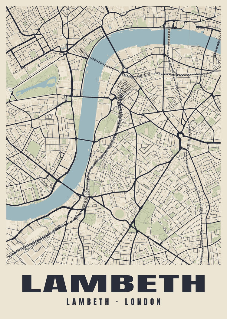 Lambeth Heritage Street Map Poster