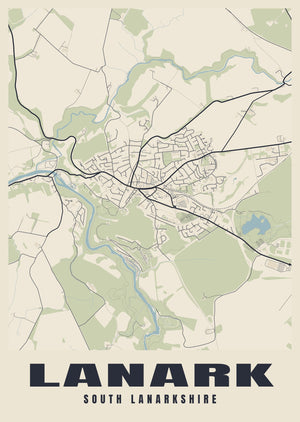 Lanark Street Map Poster
