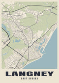 Street map poster of Langney, East Sussex