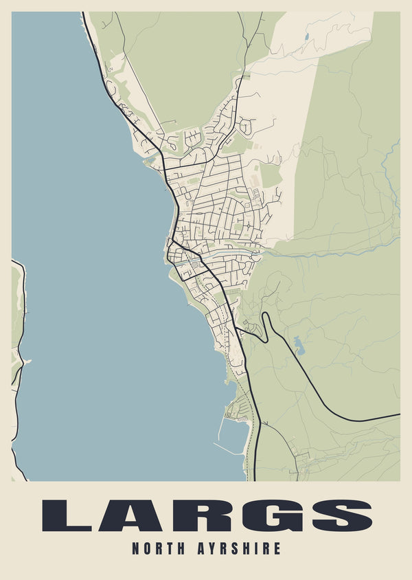 Largs Street Map Poster