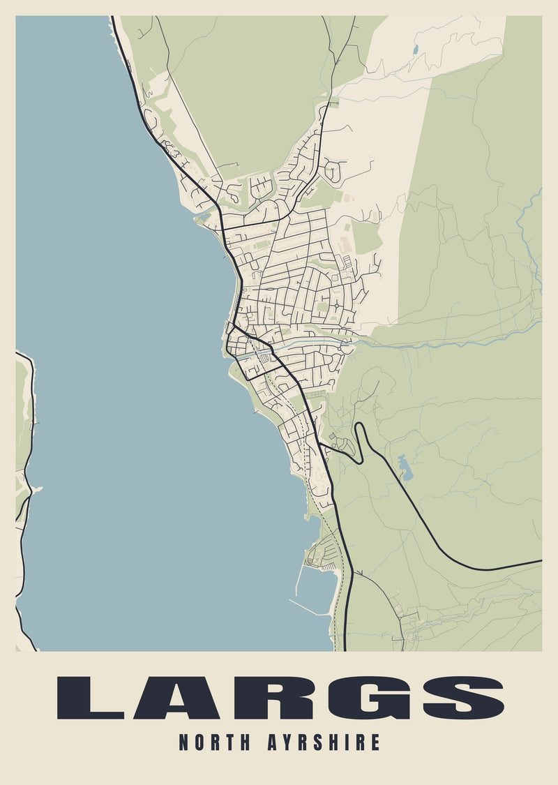 Largs Street Map Poster