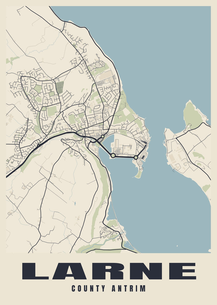 Larne Street Map Poster