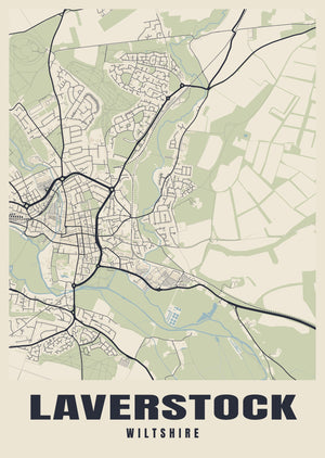 Laverstock Street Map Poster