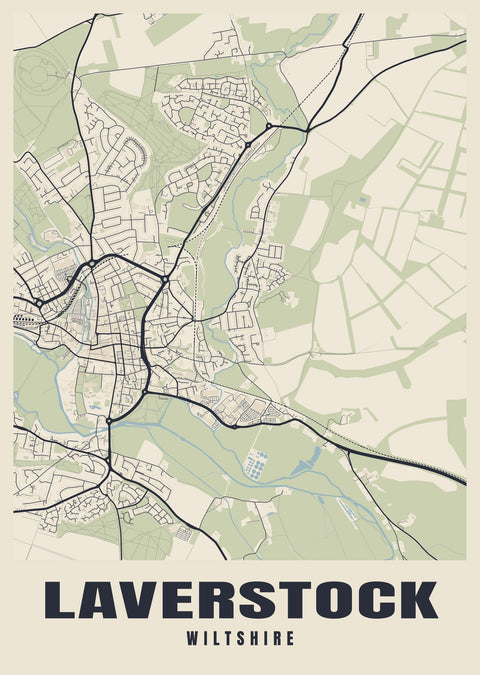 Laverstock Street Map Poster
