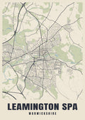 Street map poster of Leamington Spa, Warwickshire