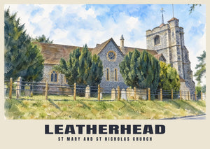 St Mary and St Nicholas Church, Leatherhead Poster