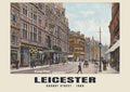 Granby Street, Leicester — Historic photographic postcard print, 1906
