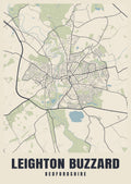 Street map poster of Leighton Buzzard, Bedfordshire