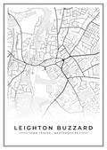 Street map poster of Leighton Buzzard town centre, Bedfordshire