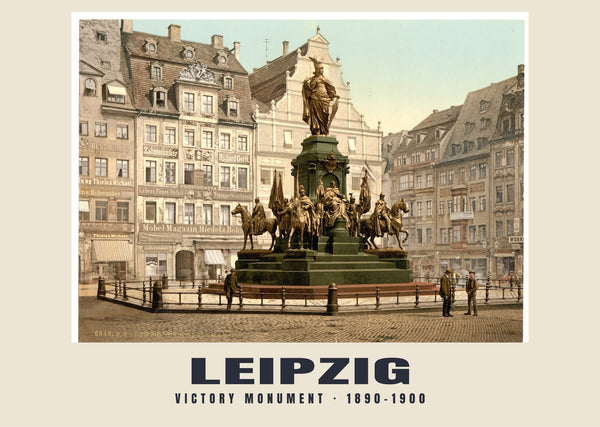 Victory Monument, Leipzig — 1890–1900 · Vintage photochrom print