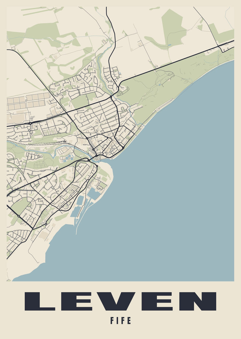Leven Street Map Poster