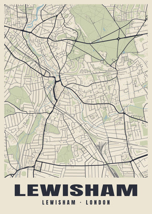 Lewisham Heritage Street Map Poster