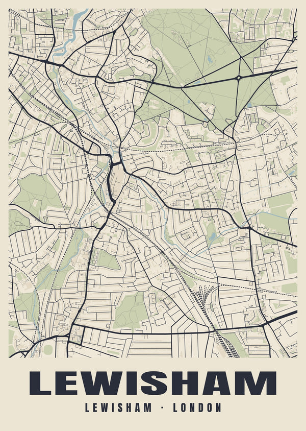 Lewisham Heritage Street Map Poster