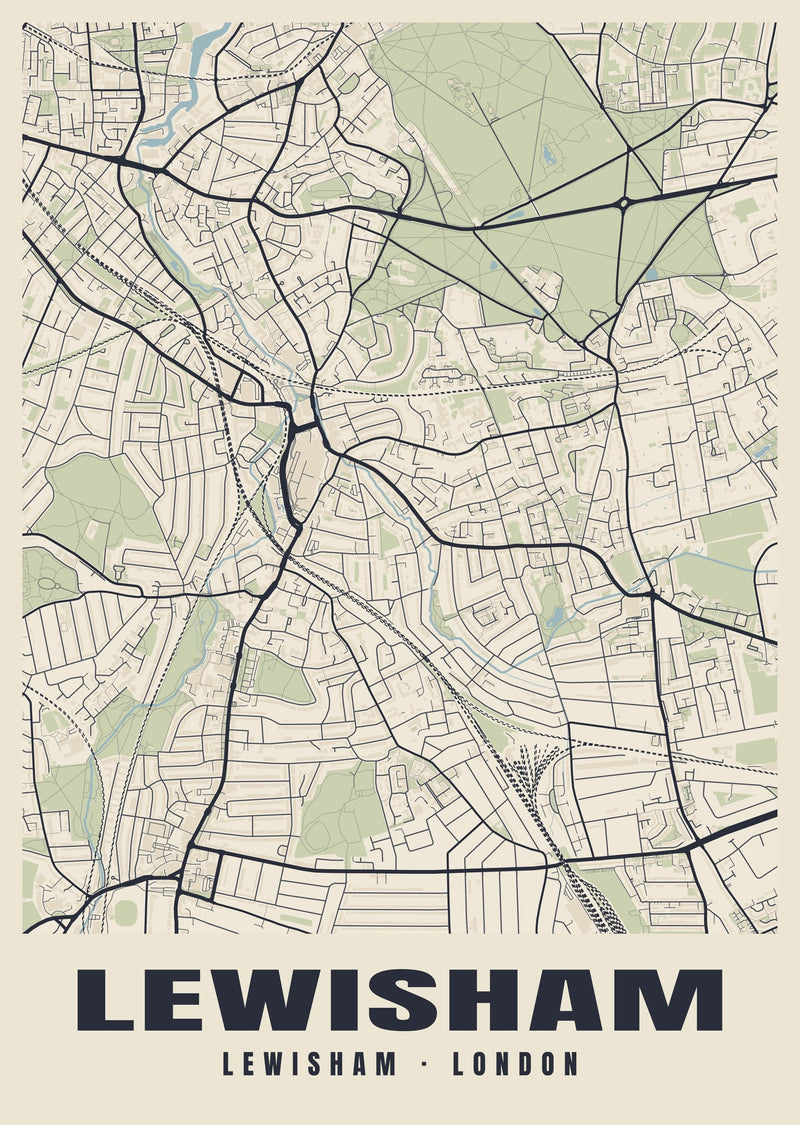 Lewisham Heritage Street Map Poster