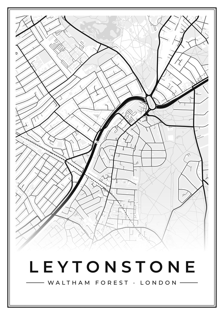 Leytonstone Street Map Poster