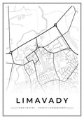 Street map poster of Limavady town centre, County Londonderry